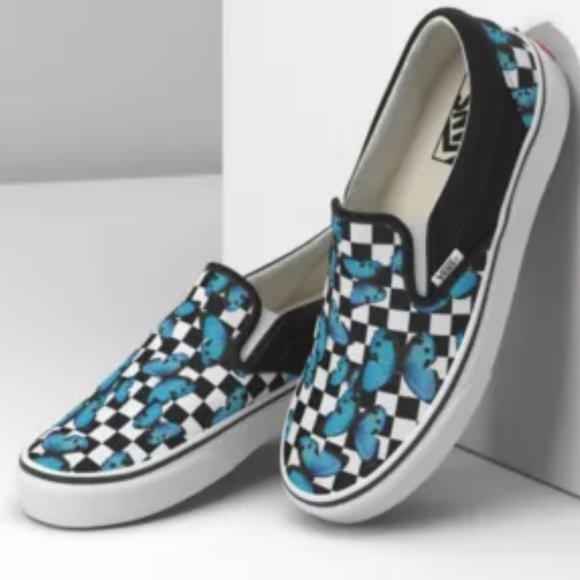 vans butterfly checkerboard